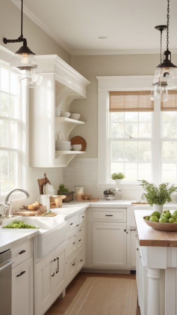 View of How would I design a modern farmhouse kitchen that perfectly blends ...