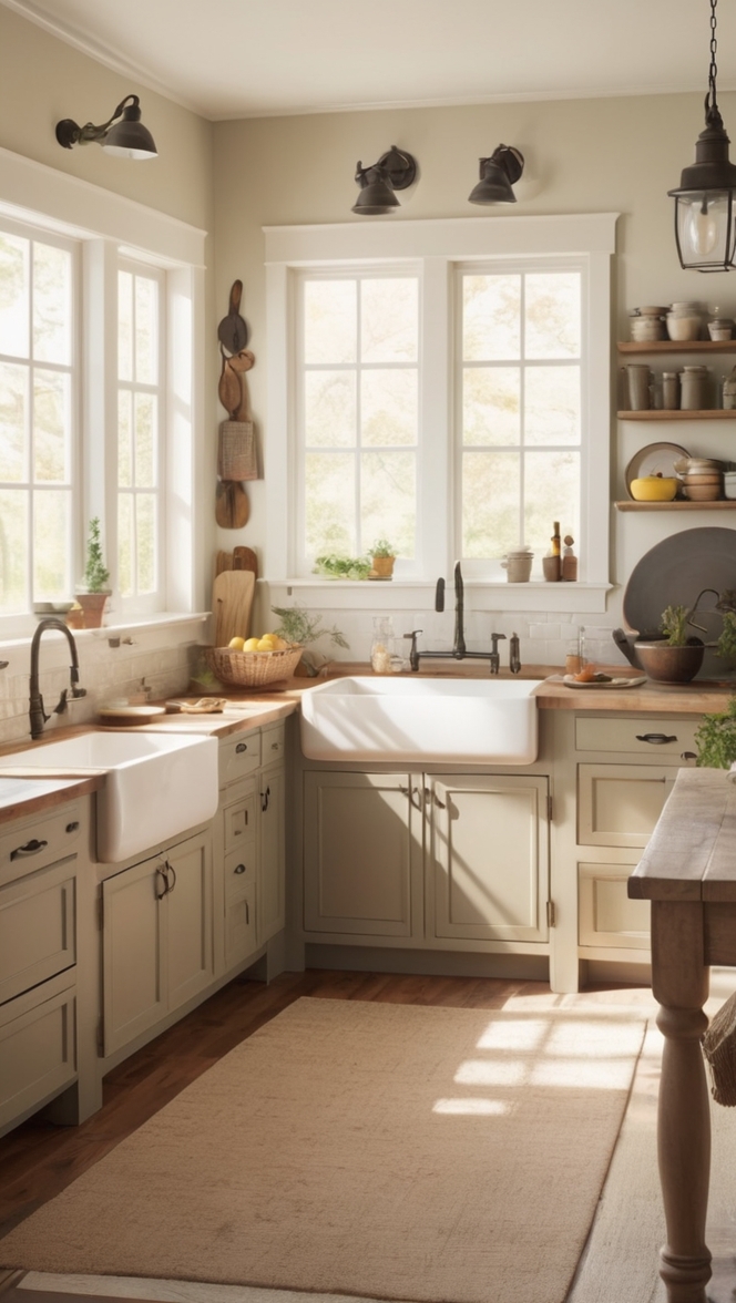 rustic kitchen decor, modern farmhouse kitchen, farmhouse sink, barnwood cabinets, reclaimed wood island