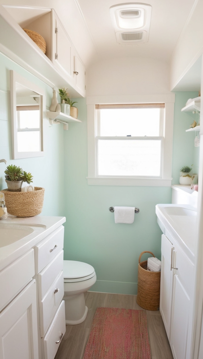 camper renovation, camper upgrades, RV bathroom remodel, small space bathroom renovation, camper renovation ideas