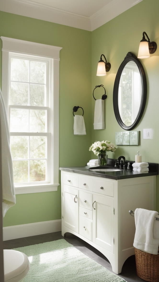 black and green bathroom decor, black and green bathroom ideas, black and green bathroom accessories