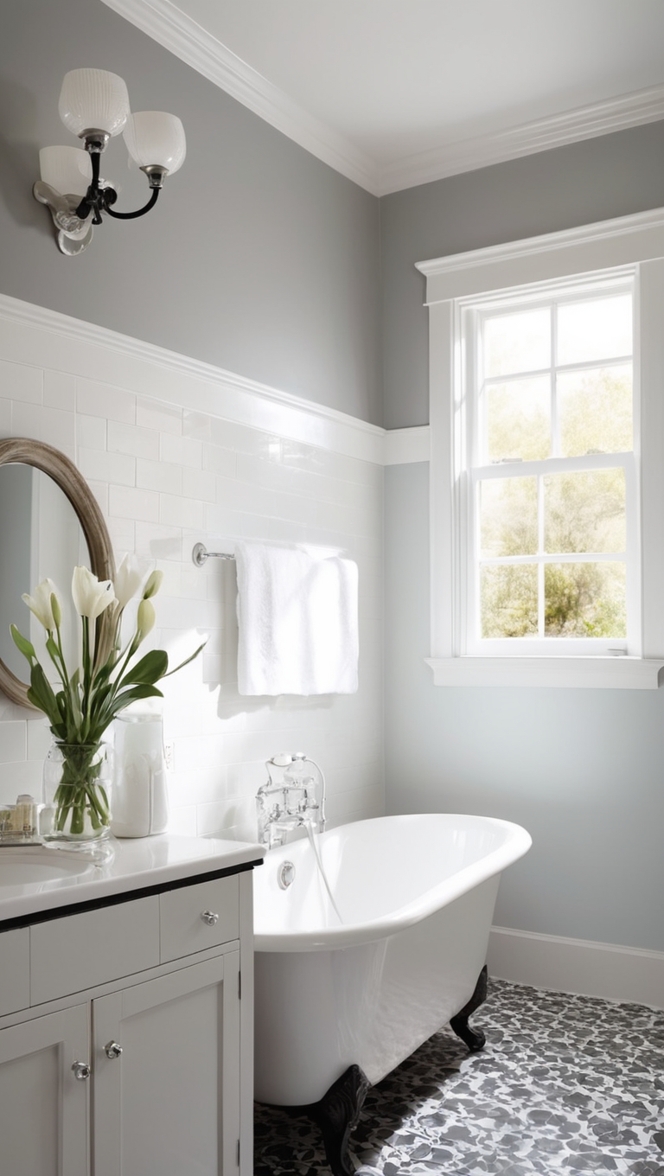 black and white tile design, black and white bathroom flooring, black and white mosaic tiles, black and white patterned tiles, monochrome bathroom tiles