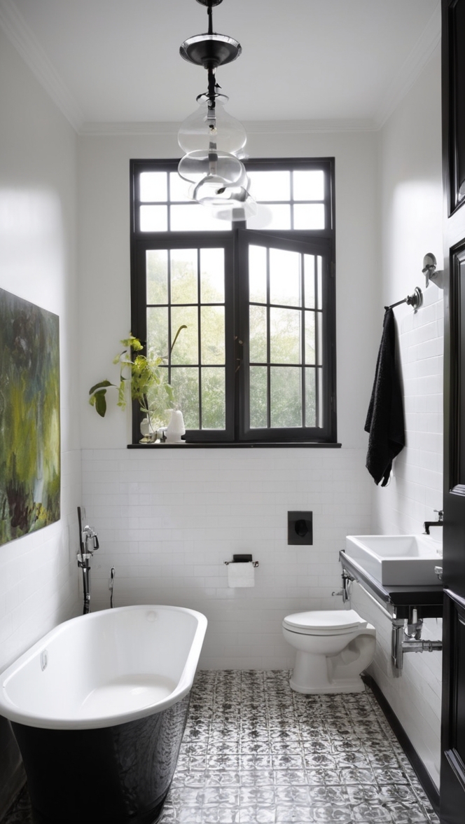 black and white tile design, black and white bathroom flooring, black and white mosaic tiles, black and white patterned tiles, monochrome bathroom tiles