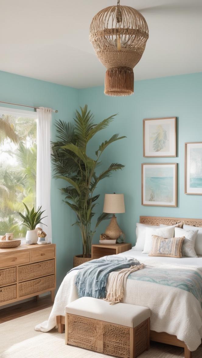 boho bedroom decor, coastal bedroom furniture, bohemian bedding, coastal design ideas, boho chic bedroom