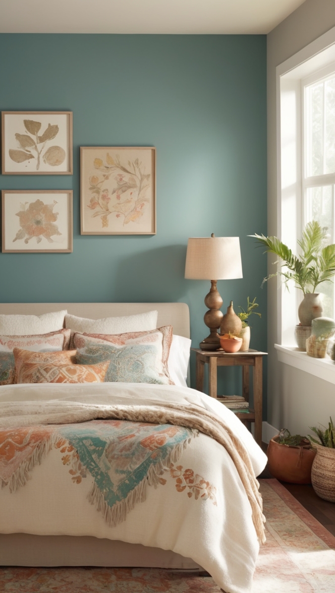 boho chic bedroom decor, bohemian style room, modern boho bedroom, boho interior design, boho bedroom furniture