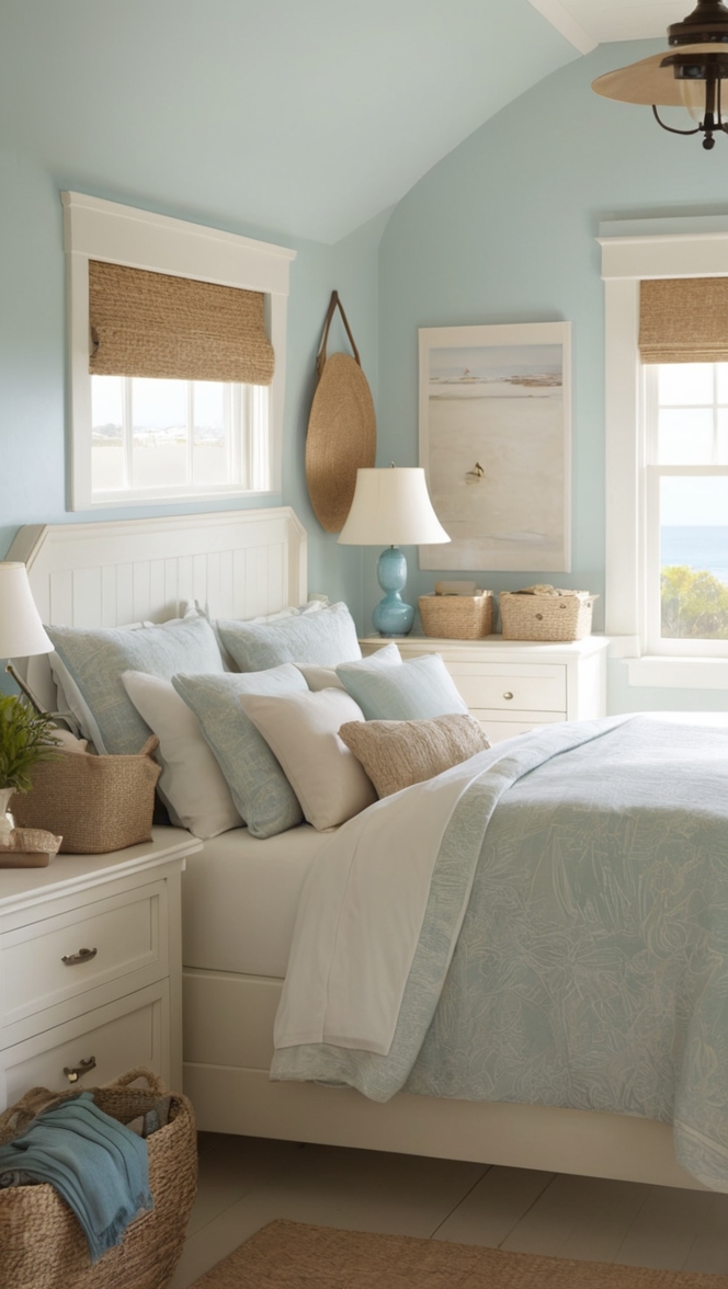 cozy coastal bedroom decor, beach themed bedroom ideas, nautical bedroom decor, coastal bedroom furniture, seaside bedroom design