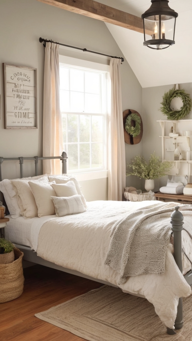 farmhouse master bedroom, bedroom decorating ideas, cozy bedroom decor, rustic bedroom design, country bedroom ideas