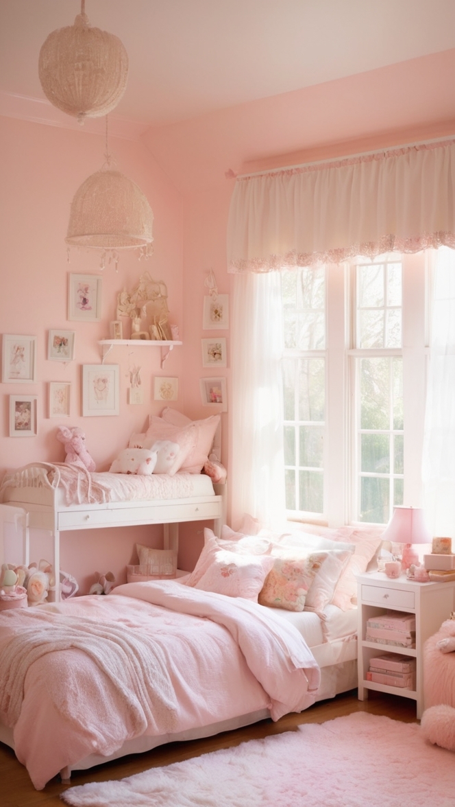 cozy bedroom decor, chic room ideas, feminine bedroom design, stylish girls' room, elegant bedroom theme