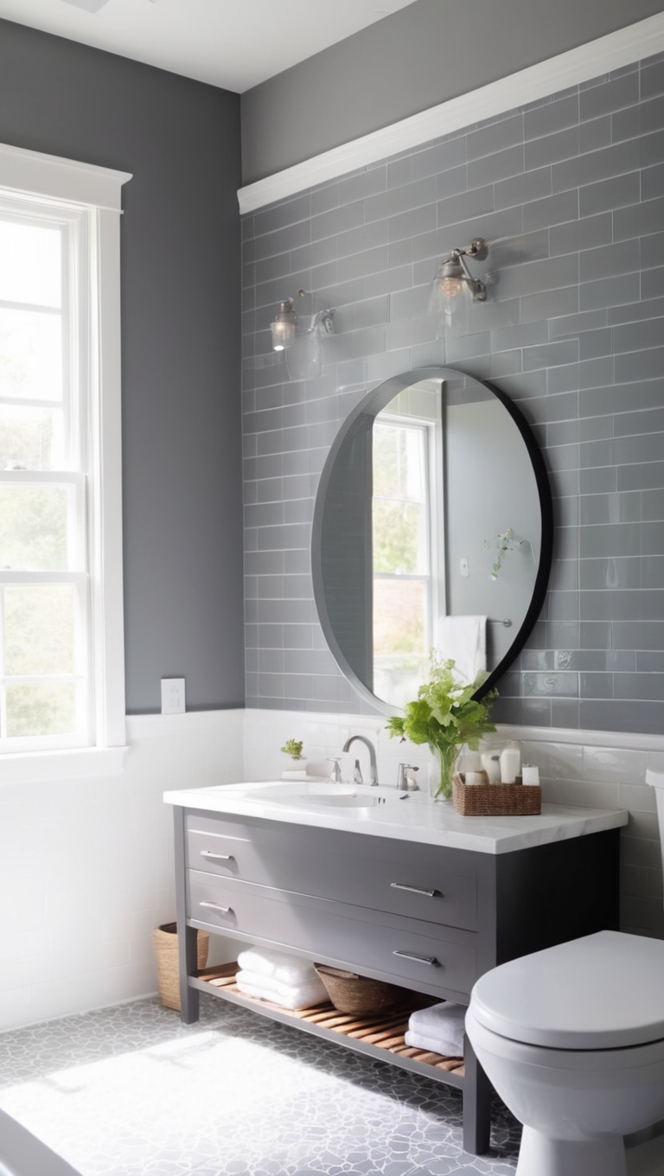 dark grey floor tiles, bathroom tile ideas, slate bathroom tiles, modern grey bathroom, charcoal grey tiles