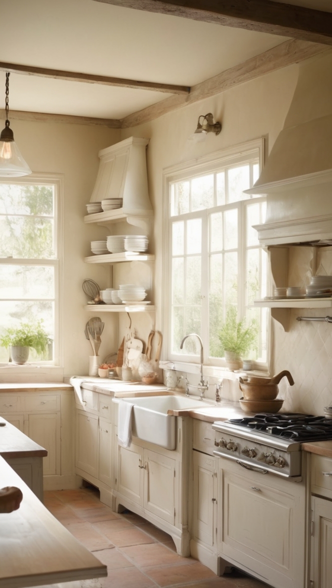 french country kitchen, vintage kitchen decor, rustic kitchen design, farmhouse style kitchen, traditional kitchen renovation