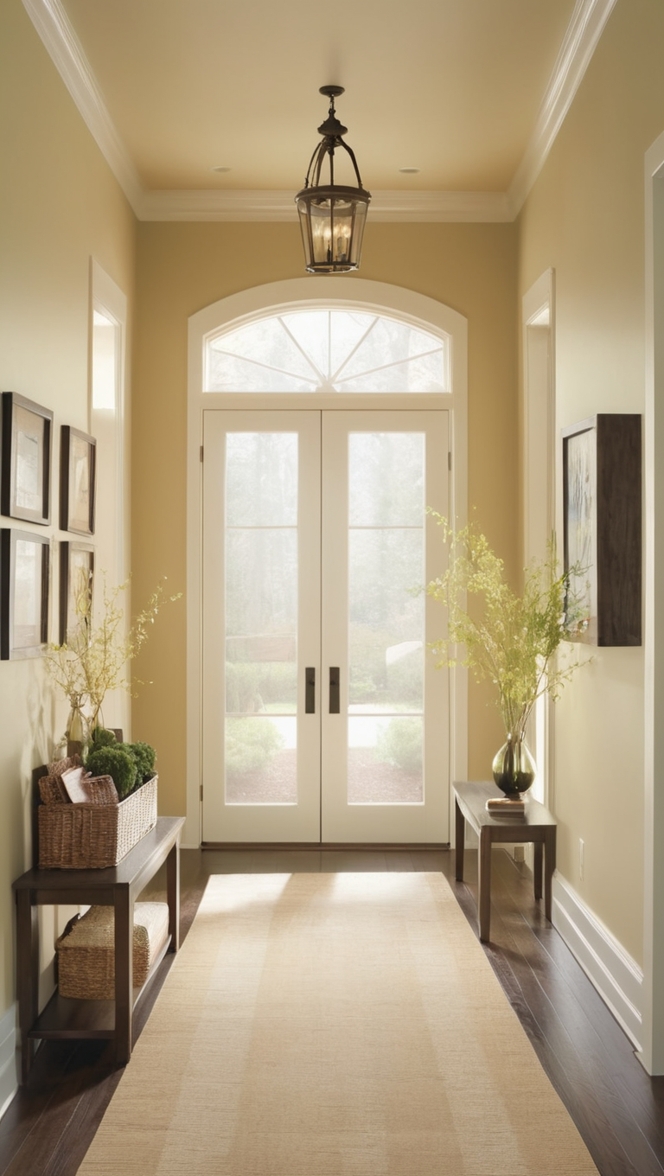 home decor ideas, contemporary entryway design, modern entrance decor, stylish foyer design, trendy hallway decoration