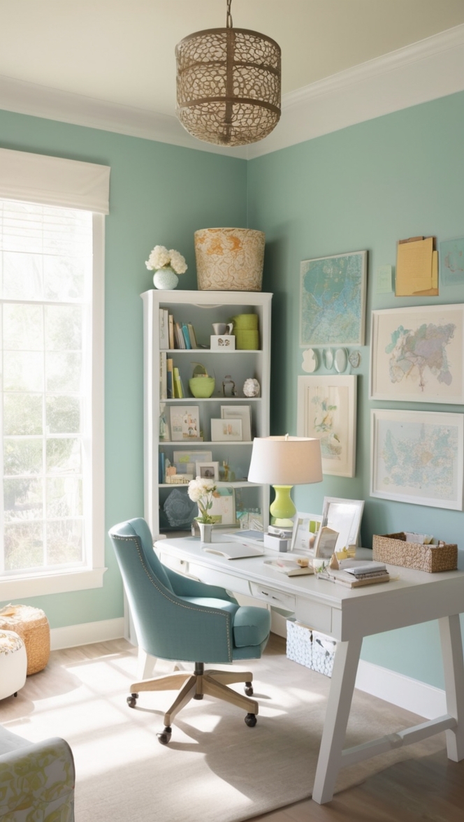 home office organization, craft room storage, DIY desk organization, creative workspace design, craft room organization