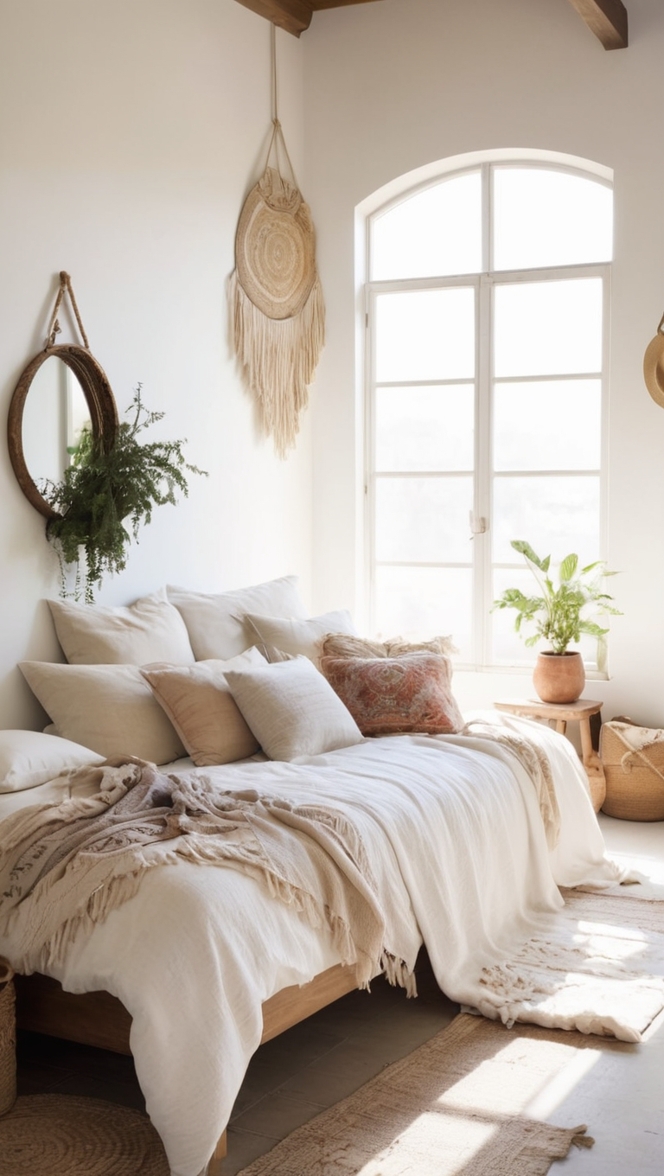 minimalist home decor, bohemian bedding, industrial chic furniture, organic cotton bedding, sustainable bedroom design