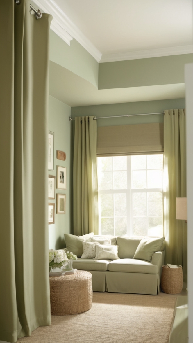 green velvet curtains, modern living room curtains, luxury curtain panels, elegant sage green curtains, designer drapes
