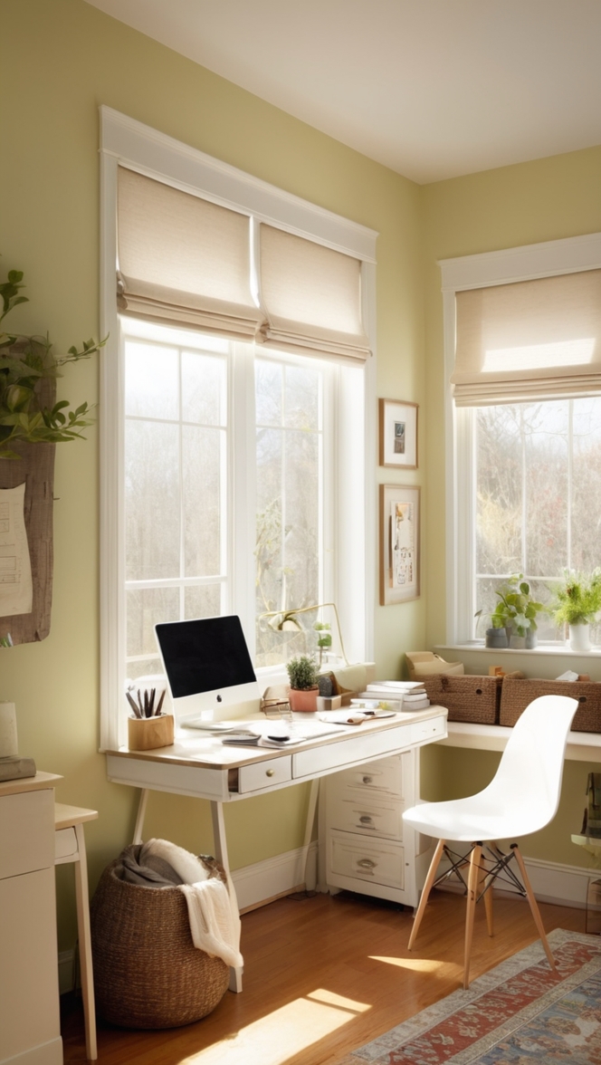 cozy home office design, home office organization, small home office setup, productive home office, modern home office décor