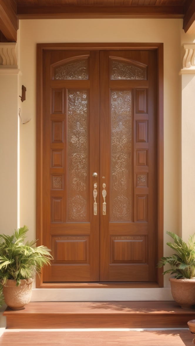 teak wood main door, beautiful wooden entrance, traditional wood door,  carved front door, luxury main gate