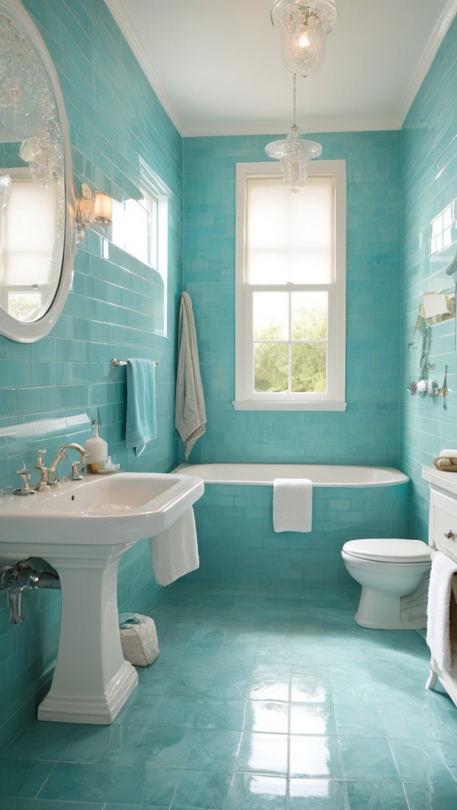 turquoise glass tiles, turquoise mosaic tiles, turquoise subway tiles, turquoise ceramic tiles, turquoise hexagon tiles