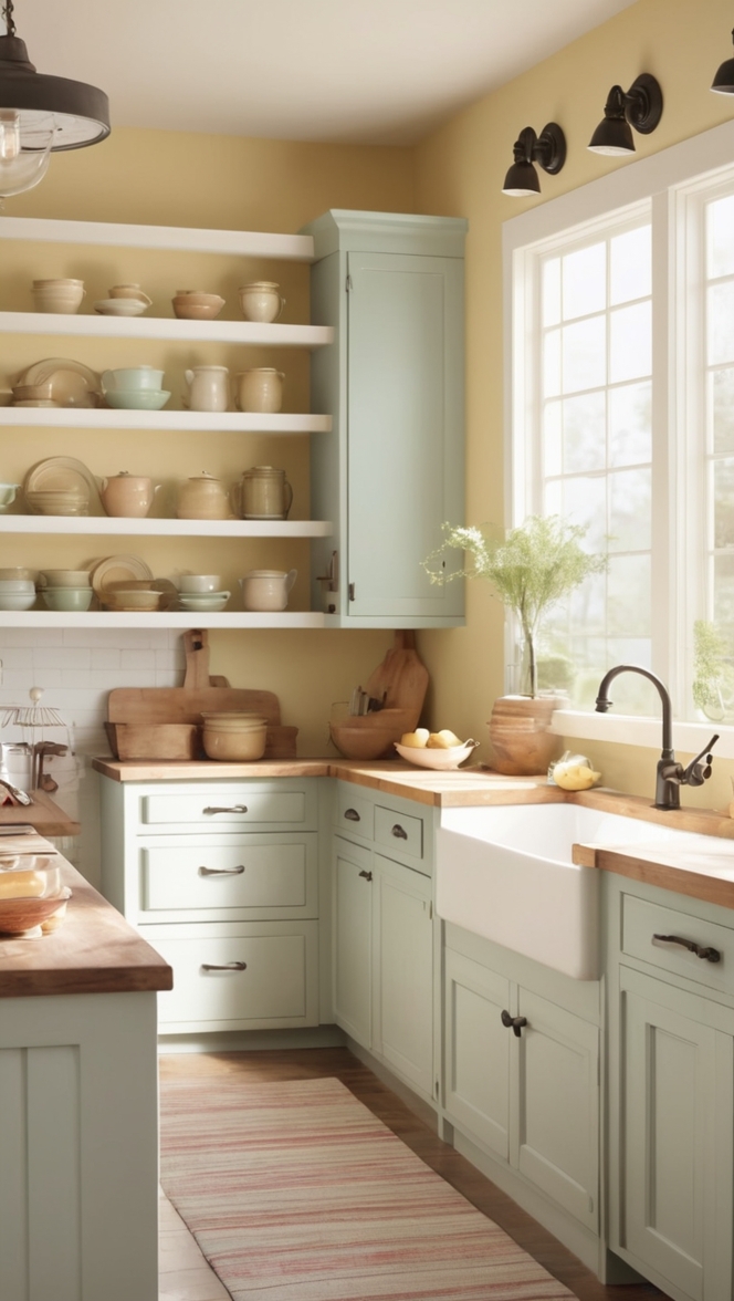 farmhouse decor, rustic kitchen, country kitchen, vintage dining, shabby chic