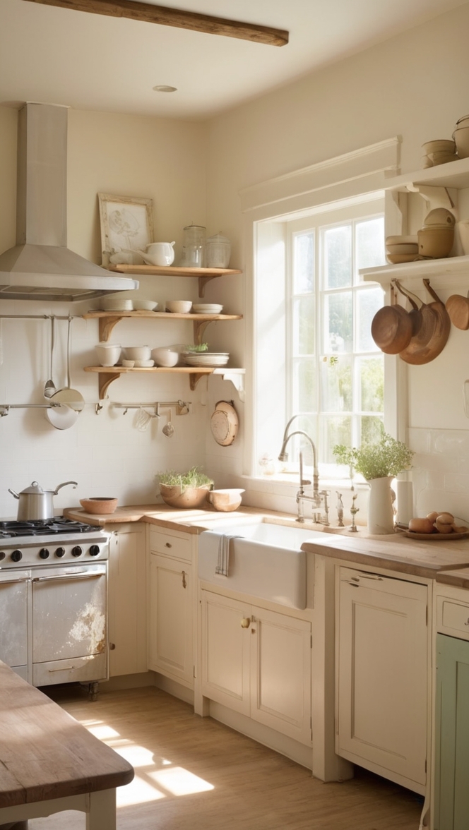 farmhouse decor, rustic kitchen, country kitchen, vintage dining, shabby chic