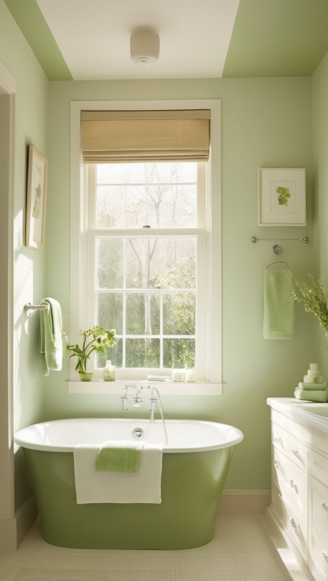 beige bathroom decor, green bathroom accessories, modern beige bathroom, luxurious green bathroom, elegant beige and green bathroom