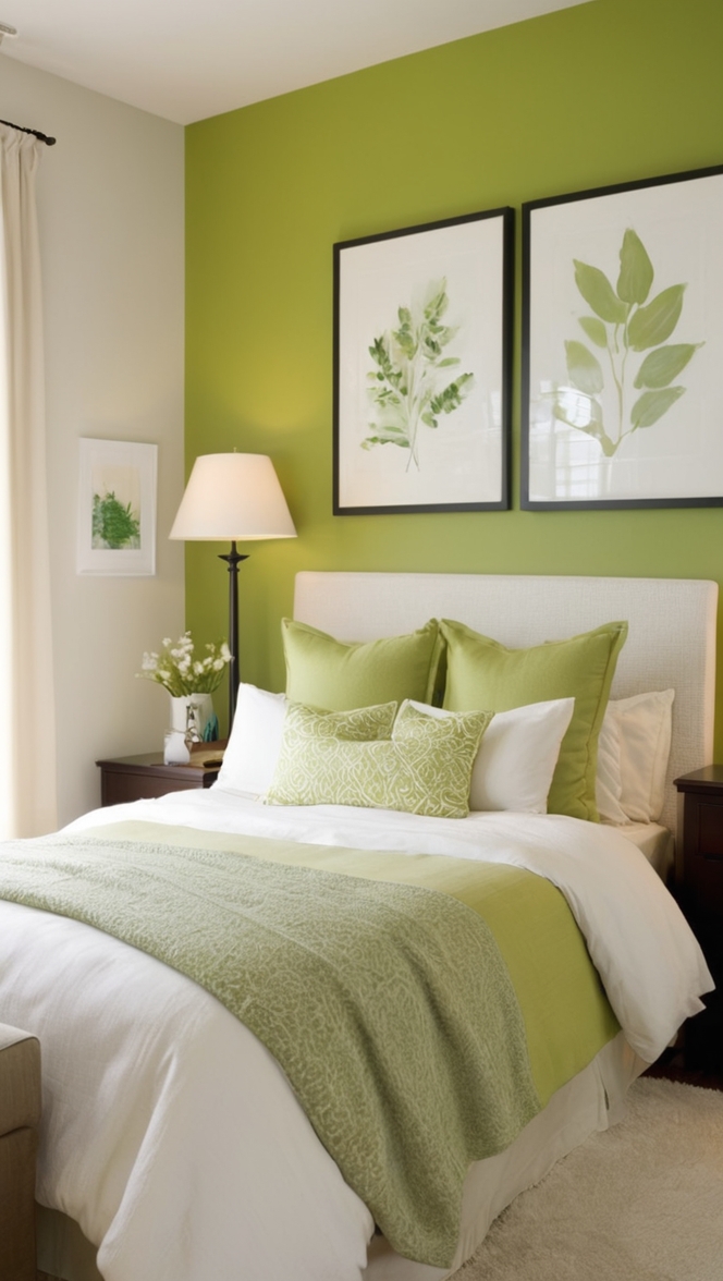 green accent wall paint, bedroom accent wall ideas, best green wall paint, accent wall design ideas, interior accent wall ideas