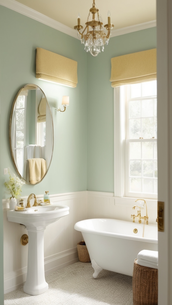 green bathroom decor, gold bathroom accessories, luxury bathroom design, elegant bathroom fixtures, custom bathroom renovation