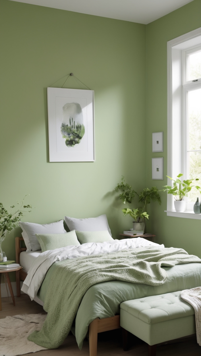 green and grey decor, green and grey interior design, green and grey color scheme, green and grey bedroom ideas, green and grey bedroom decor