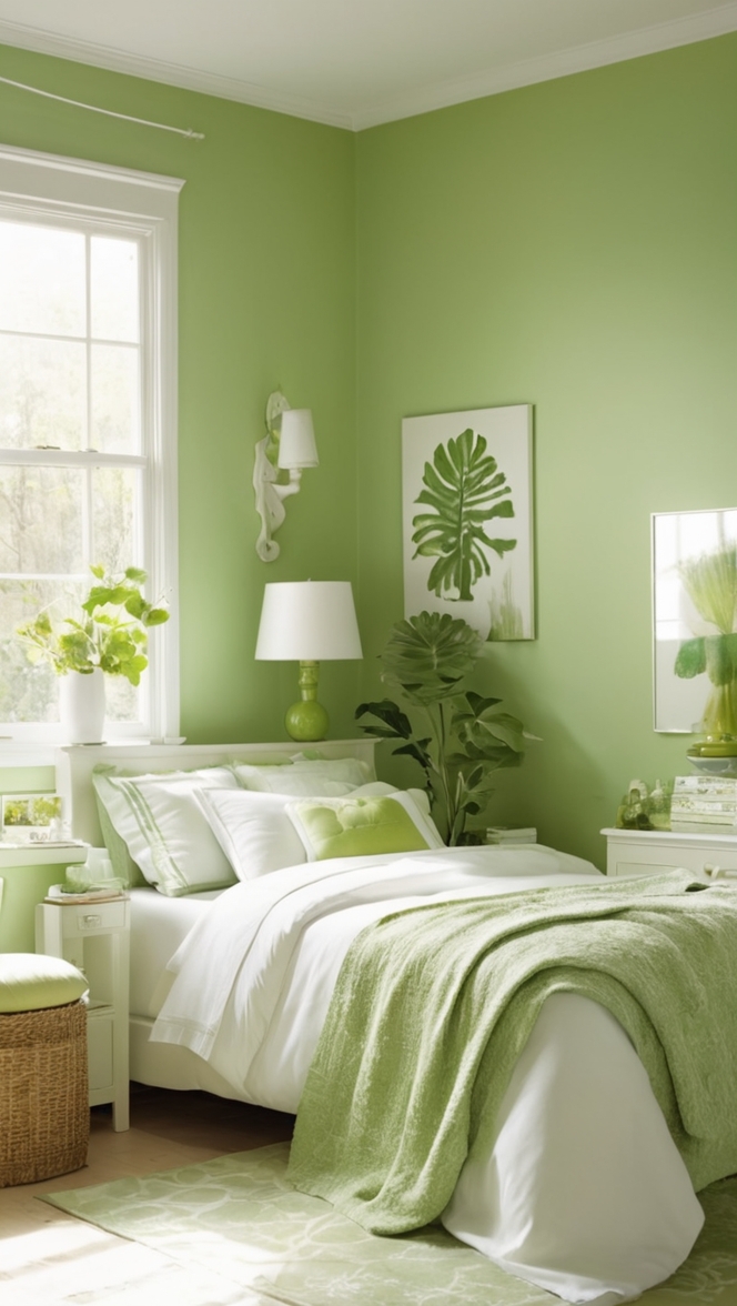 green and white bedroom decor, white and green bedding, green and white bedroom ideas, green and white bedroom furniture, green and white bedroom accessories