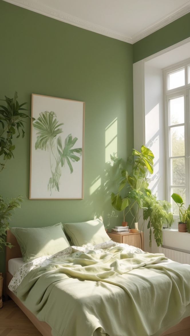 green bedroom decor, green bedroom inspiration, green bedroom design, modern green bedroom, luxury green bedroom