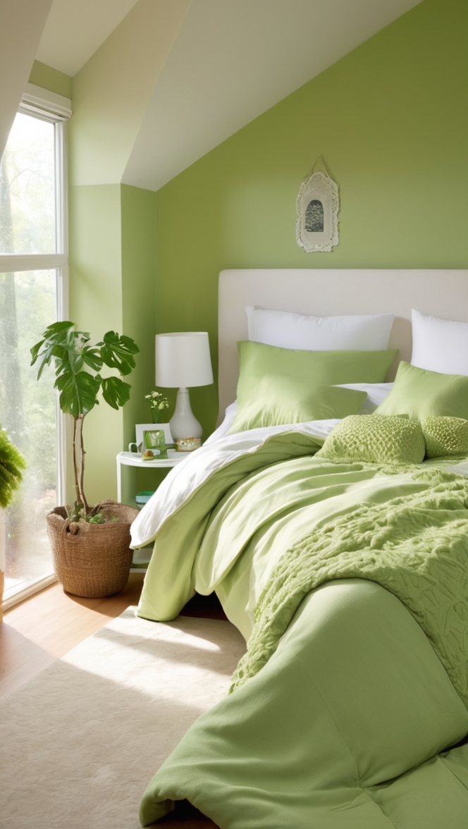 comforter set, green bedding, bedroom decor, luxury bedding, cozy bedroom