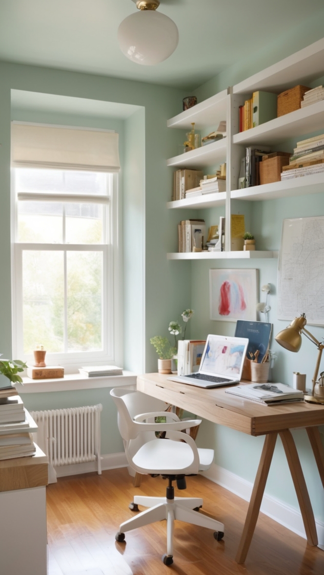 home office furniture, small home office design, compact workspace, small office desk, efficient home office