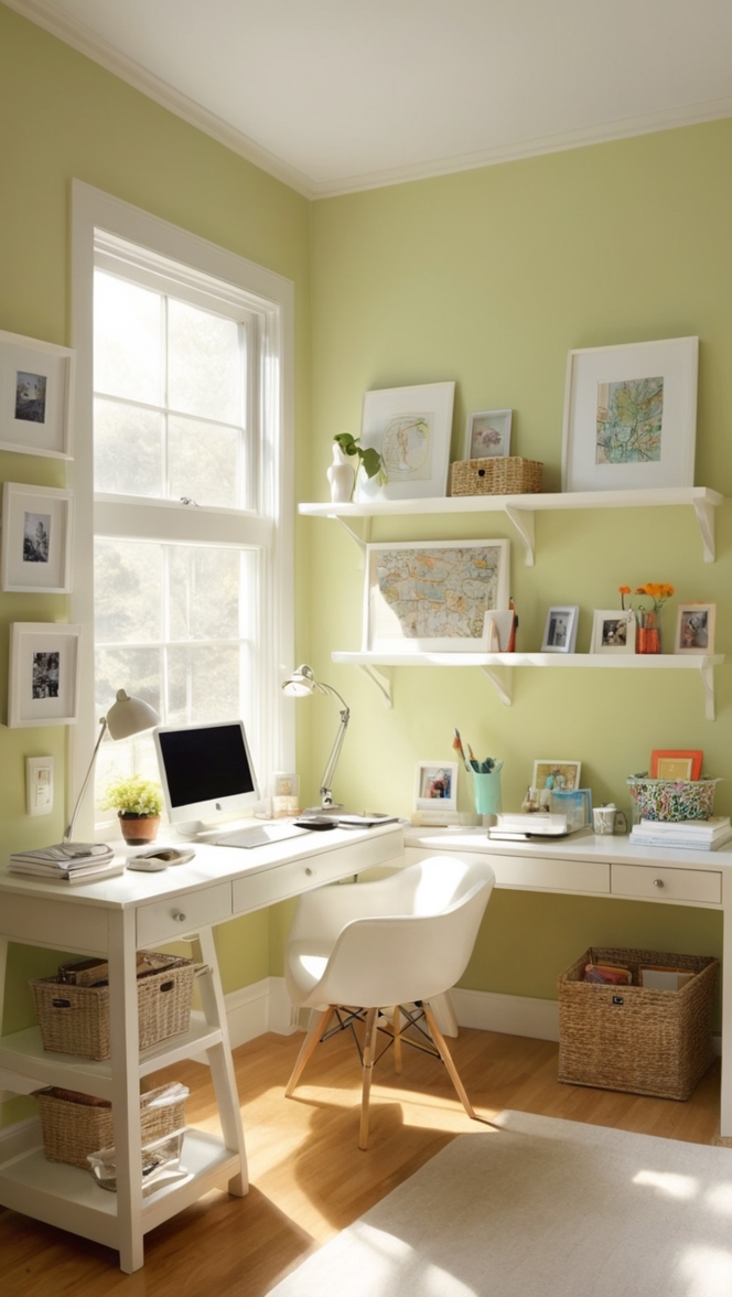 home office setup, work from home space, small home office design, compact office layout, efficient home workspace