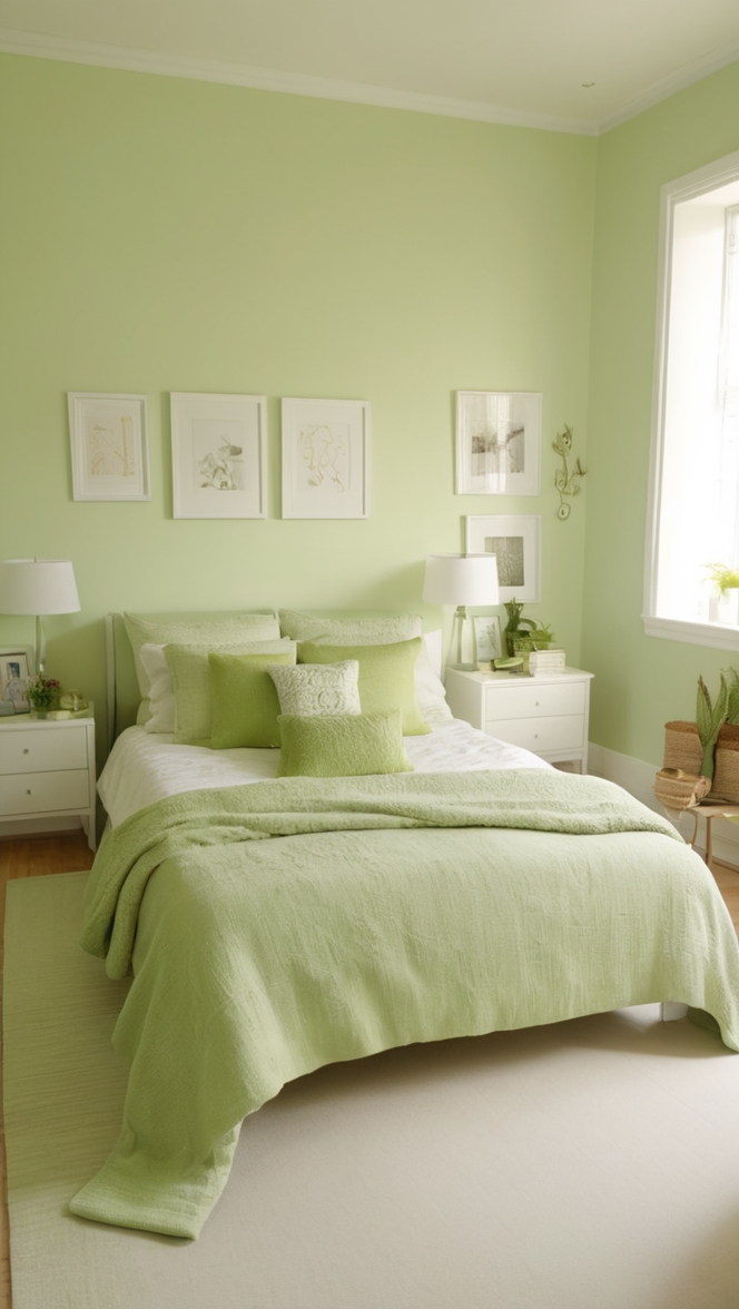light green paint, best bedroom lighting, soothing bedroom colors, luxury bedroom decor, modern bedroom designs