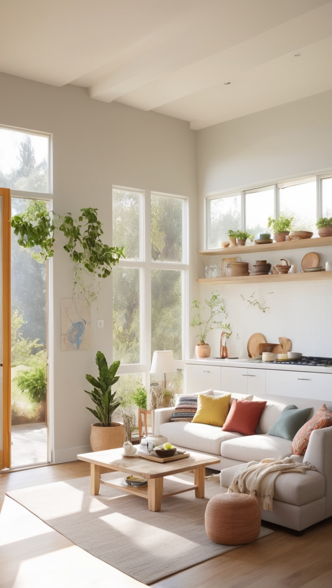 open concept living room, kitchen design, modern open-plan kitchen, spacious living area, expansive kitchen layout