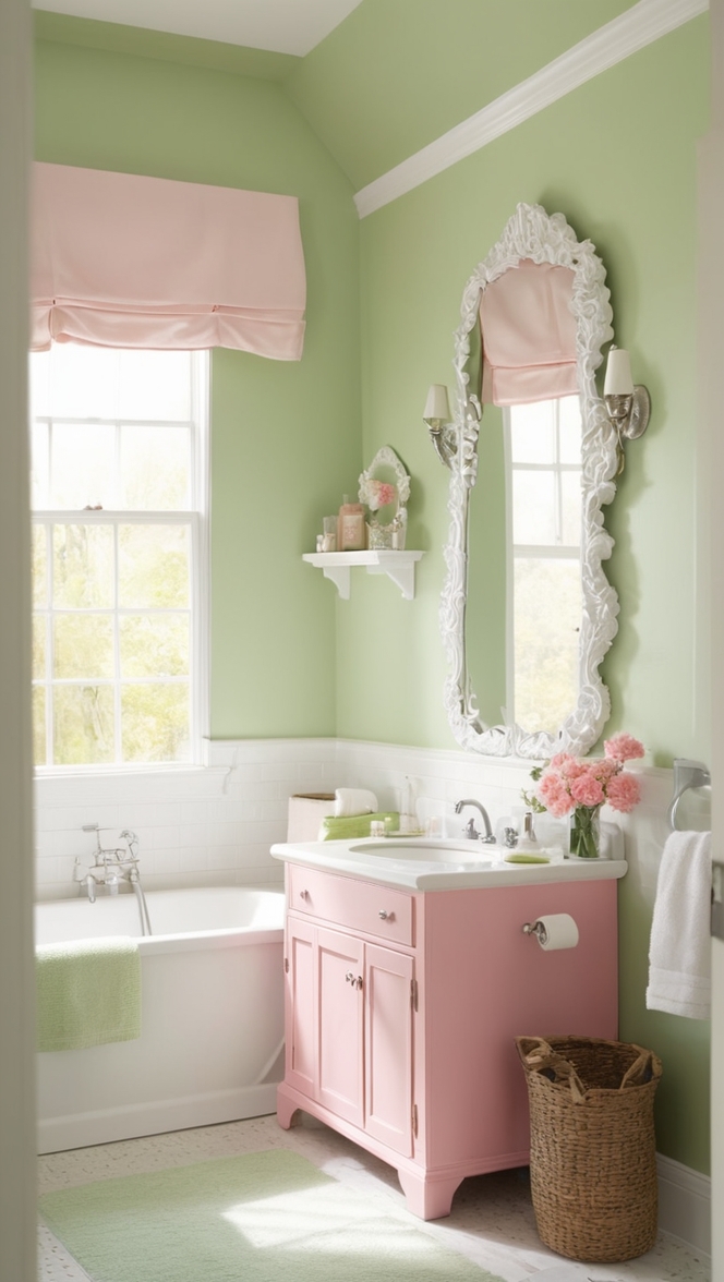 pink and green bathroom decor, pink and green bathroom ideas, pink and green bathroom accessories, pink and green bathroom design, pink and green bathroom tiles