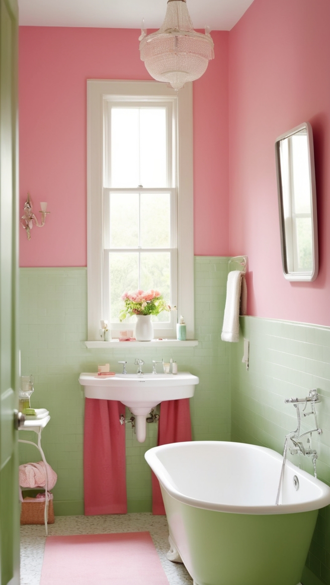 pink and green bathroom decor, pink and green bathroom ideas, pink and green bathroom accessories, pink and green bathroom design, pink and green bathroom tiles