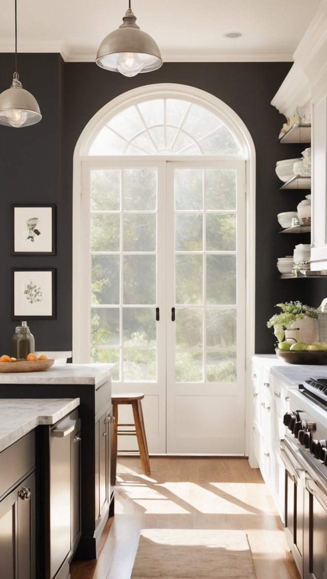 black and white kitchen decor, modern black and white kitchen, monochrome kitchen design, black and white kitchen remodeling, stylish black and white kitchen