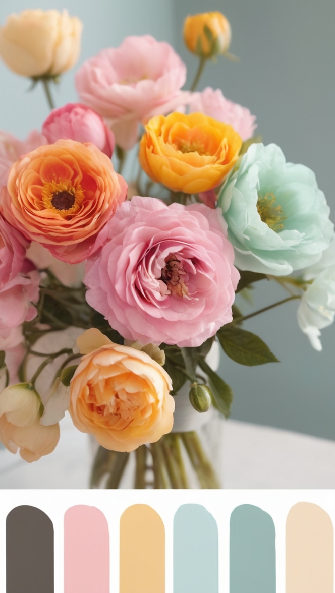 vibrant color schemes, striking color combinations, eye-catching color palettes, vivid color choices, dramatic color options