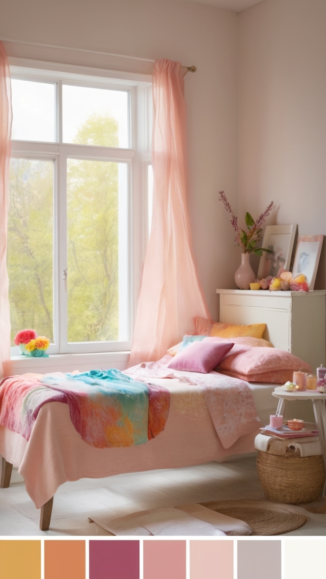 bright color palette, vibrant color schemes, colorful design ideas, bold color combinations, eye-catching color schemes