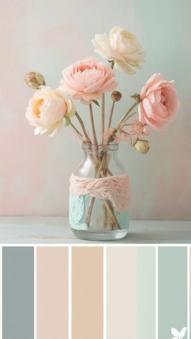 color palette, pastel colors, pastel shades, soft color scheme, pastel color palette