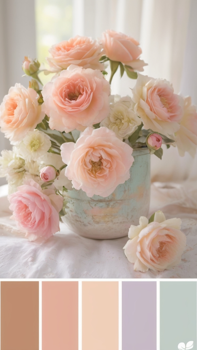 color palette, pastel colors, pastel shades, soft color scheme, pastel color palette