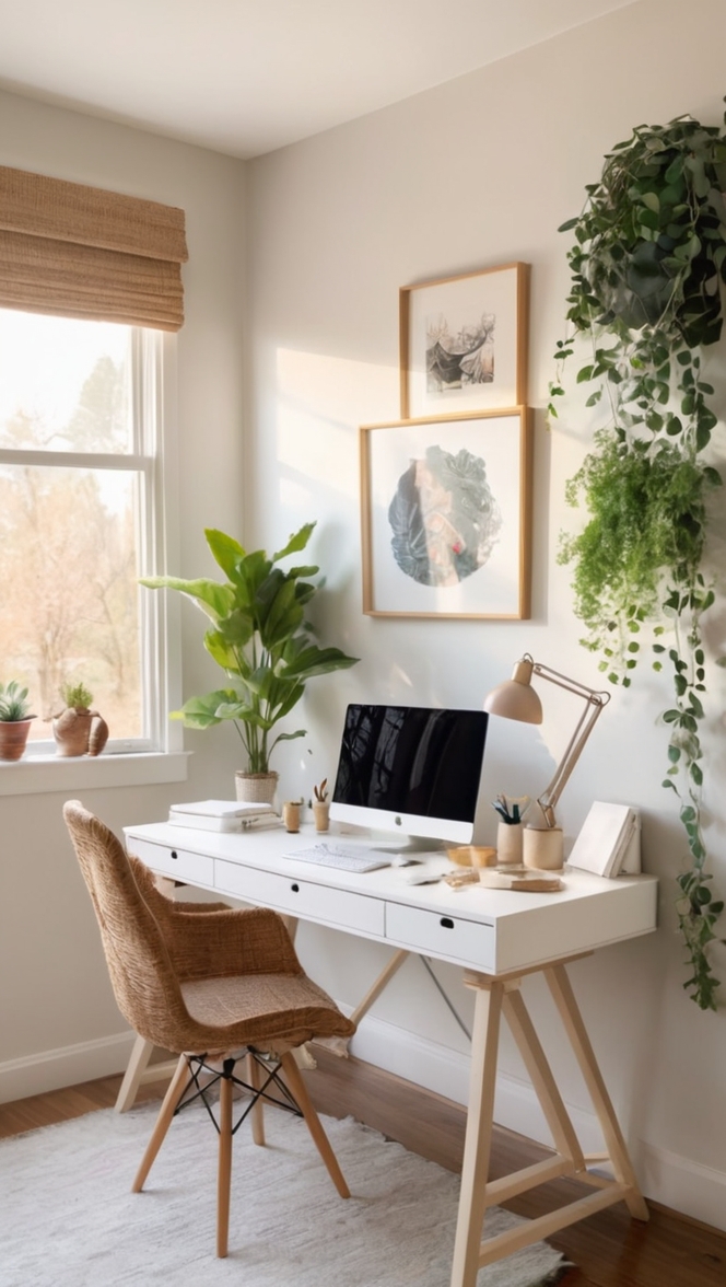 home office furniture, ergonomic desk chair, stylish office decor, minimalist desk setup, modern home office decor