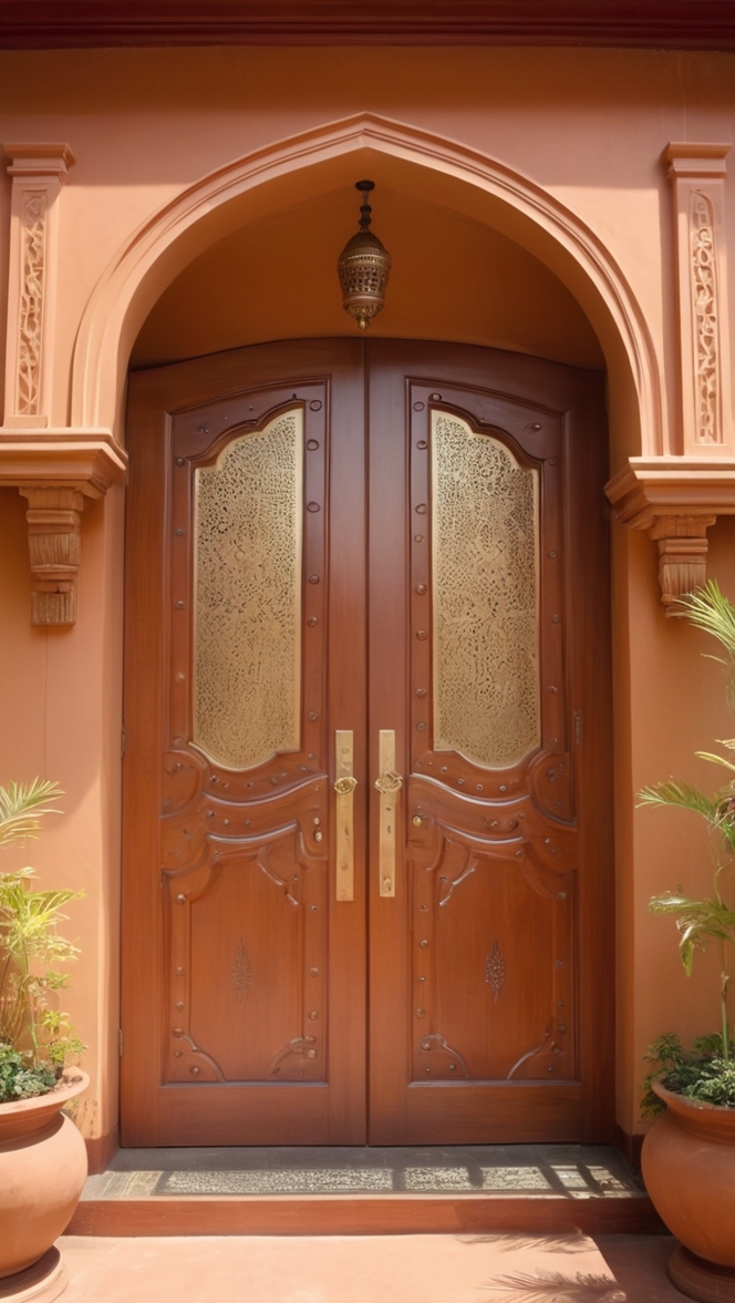 Indian traditional door design, Traditional house entrance, Entrance door decoration, Indian home door ideas, Traditional wooden door design