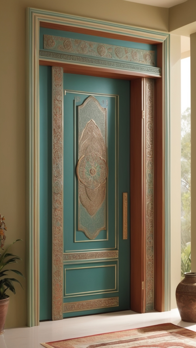 temple sliding door design, mandir door design, religious sliding doors, temple entrance design, spiritual sliding door