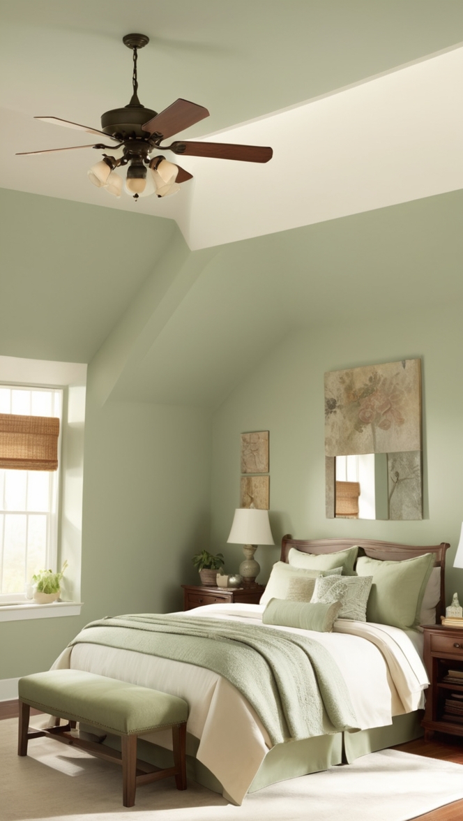 sage green bedroom decor, sage green bedroom ideas, sage green bedding, cream bedroom decor, cream and sage green bedroom