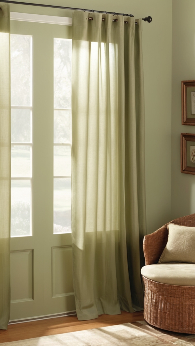 sage green curtains, green curtains for living room, sage green drapes, green window treatments, sage green decor