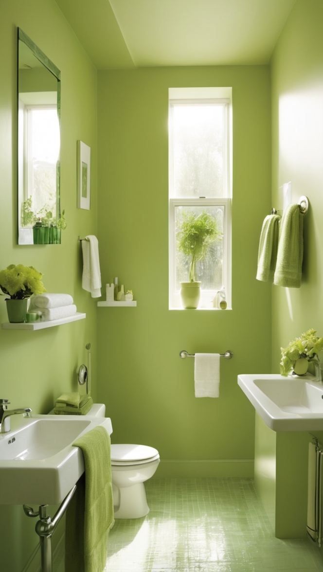 Some creative small green bathroom ideas for a refreshing makeover ?
