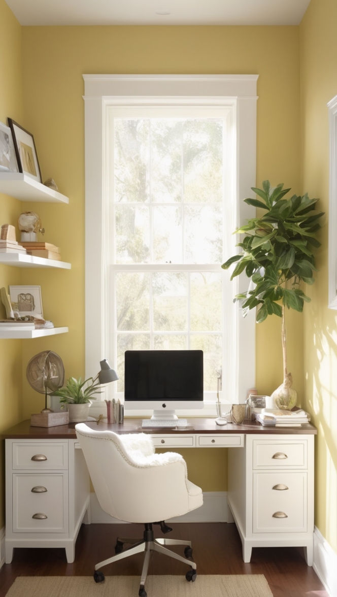 home office design, productive workspace, modern office decor, minimalist office setup, stylish home office