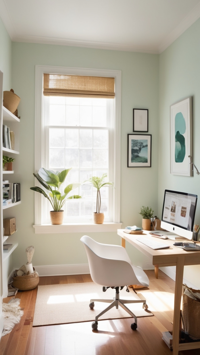 home office design, productive workspace, modern office decor, minimalist office setup, stylish home office