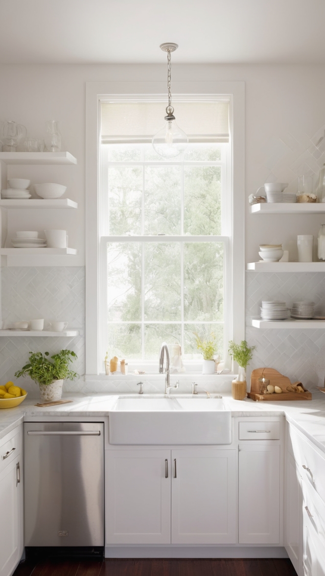 white glass backsplash, white subway tile backsplash, white marble backsplash, white mosaic tile backsplash, white kitchen backsplash