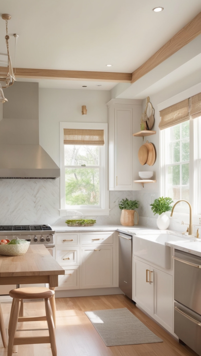 white kitchen cabinets, kitchen renovation cost, modern kitchen design, kitchen remodel ideas, white oak flooring